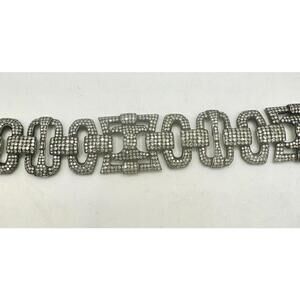 Diamond Sterling 14k Bracelet Rose Cut Oxidized Sterling 36.1 grams